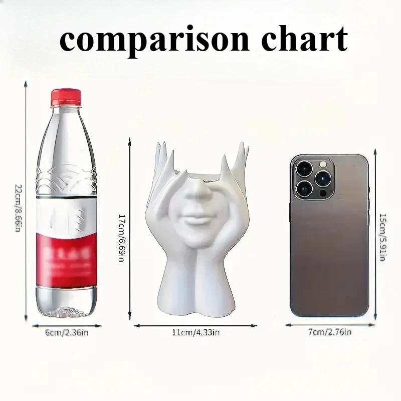 1/2PCS Makeup Brush Storage Container, Open Storage Box, Multifunctional Art Vase, Desktop Art Decoration, Valentine's Day Gift