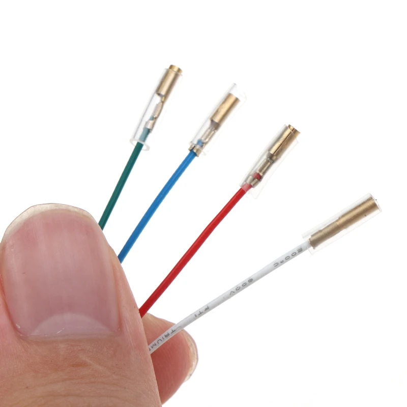 4PCS Leads Wires Header Wire Cable 40mm for 1.2-1.3mm Pins Turntable Phono Headshell Tonearm
