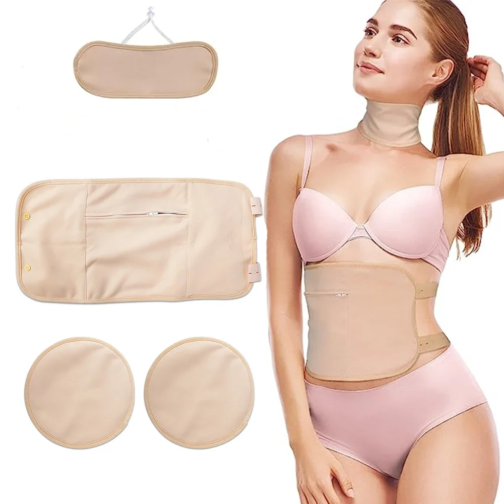 Reusable Organic Castor Oil Packs Liver Detox Adjustable Elastic Strap Flannel Cotton Machine Washable Anti Oil Leak castor oil packs