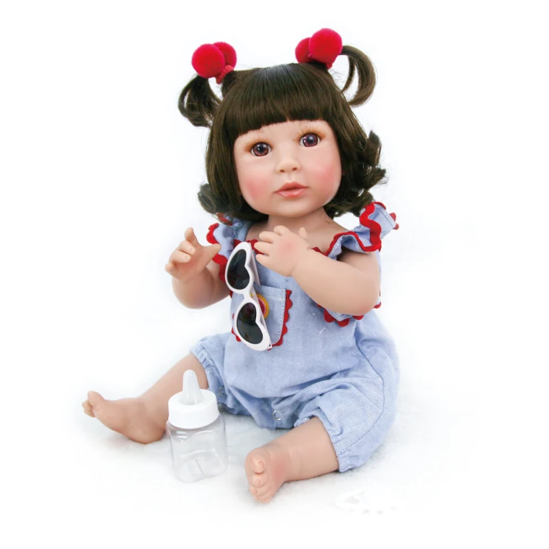 

Princess Sue Cute Girl Baby Doll 16 Inch Full Vinyl Body Bebe Reborn Menina Bonecas Education Toys Play House Creative Gift