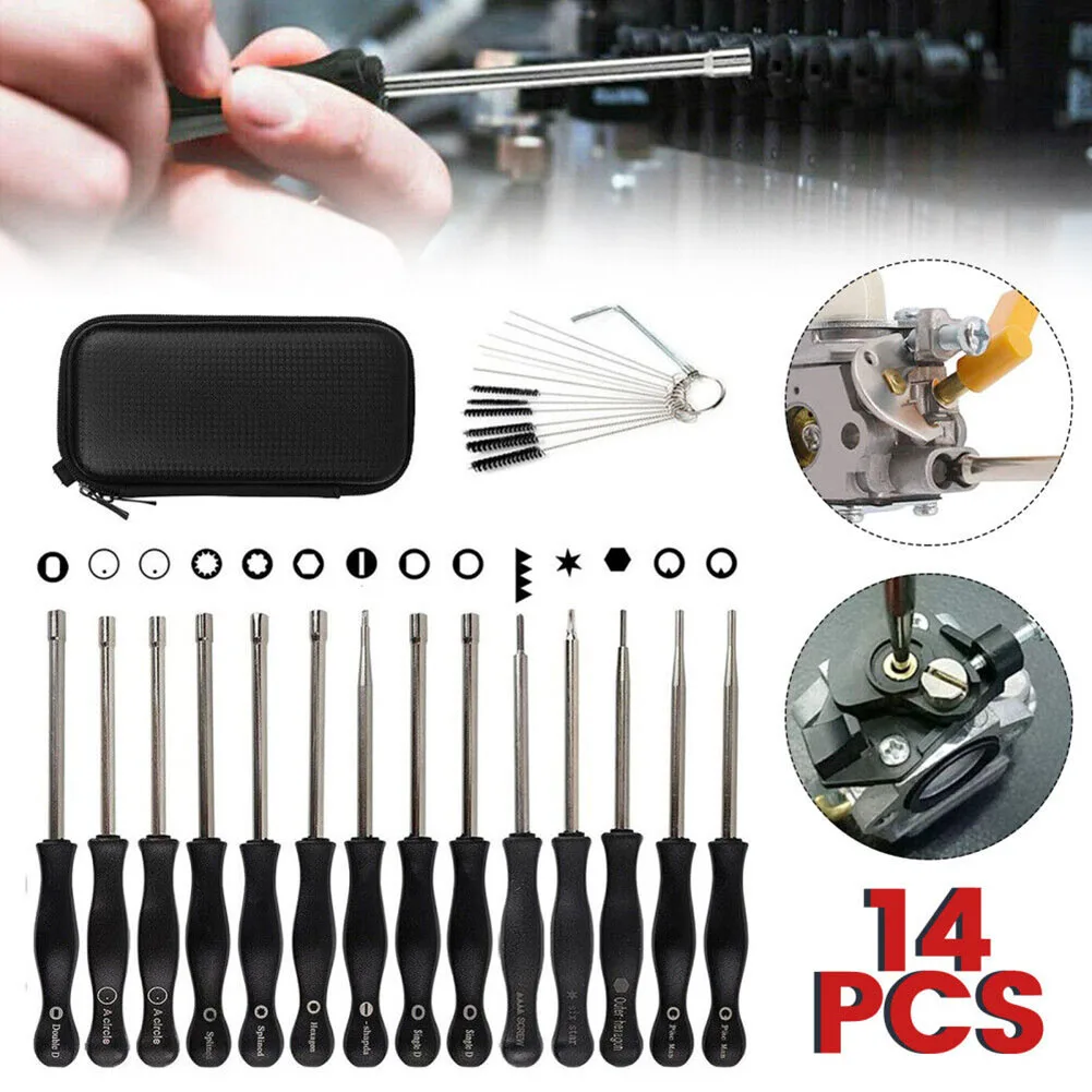 

14pcs Carburetor Adjustment Tool Screwdriver Kit For Chainsaw Eater Trimmer For Sears For Craftsman For Poulan For Weedeater