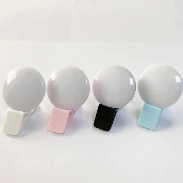Cell Phone Fill Light Rechargeable USB Phone Ring Light Portable Circle Light Mini Video Conference Light With 4 Adjustable 5