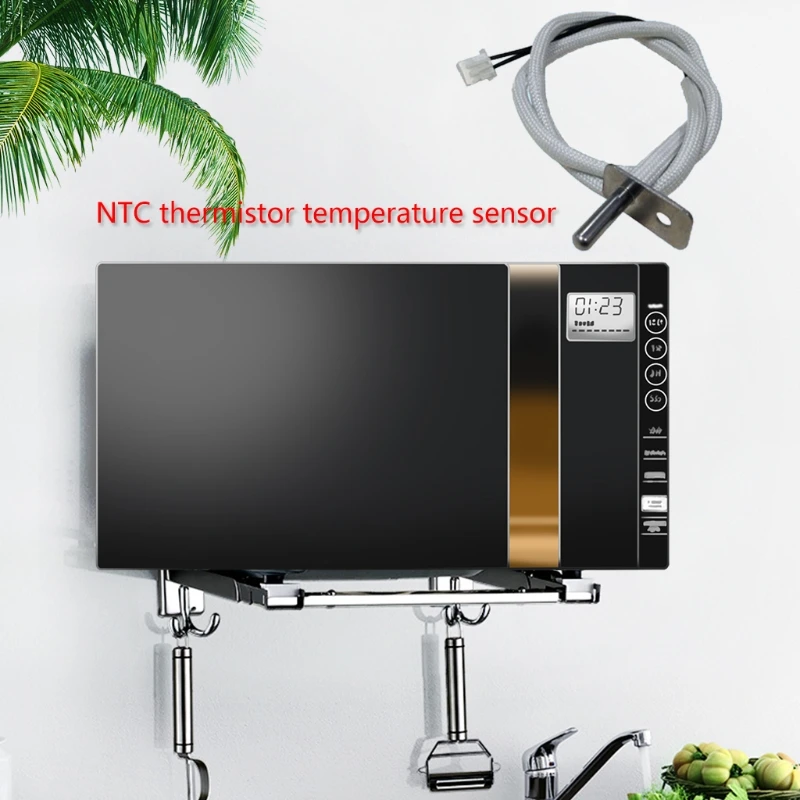 Waterproof Probe 100K Resistance Temperature Sensor High Sensitivity and Quick Response for Microwave Oven Fryer Temperature Sensor