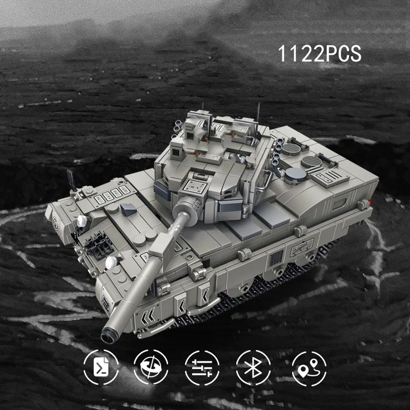 독일 Panzerkampfwagen V Panther 탱크 군사 차량 모델 빌딩 블록, WW2 육군 피규어 브릭, 2.4gHZ 리모컨 장난감