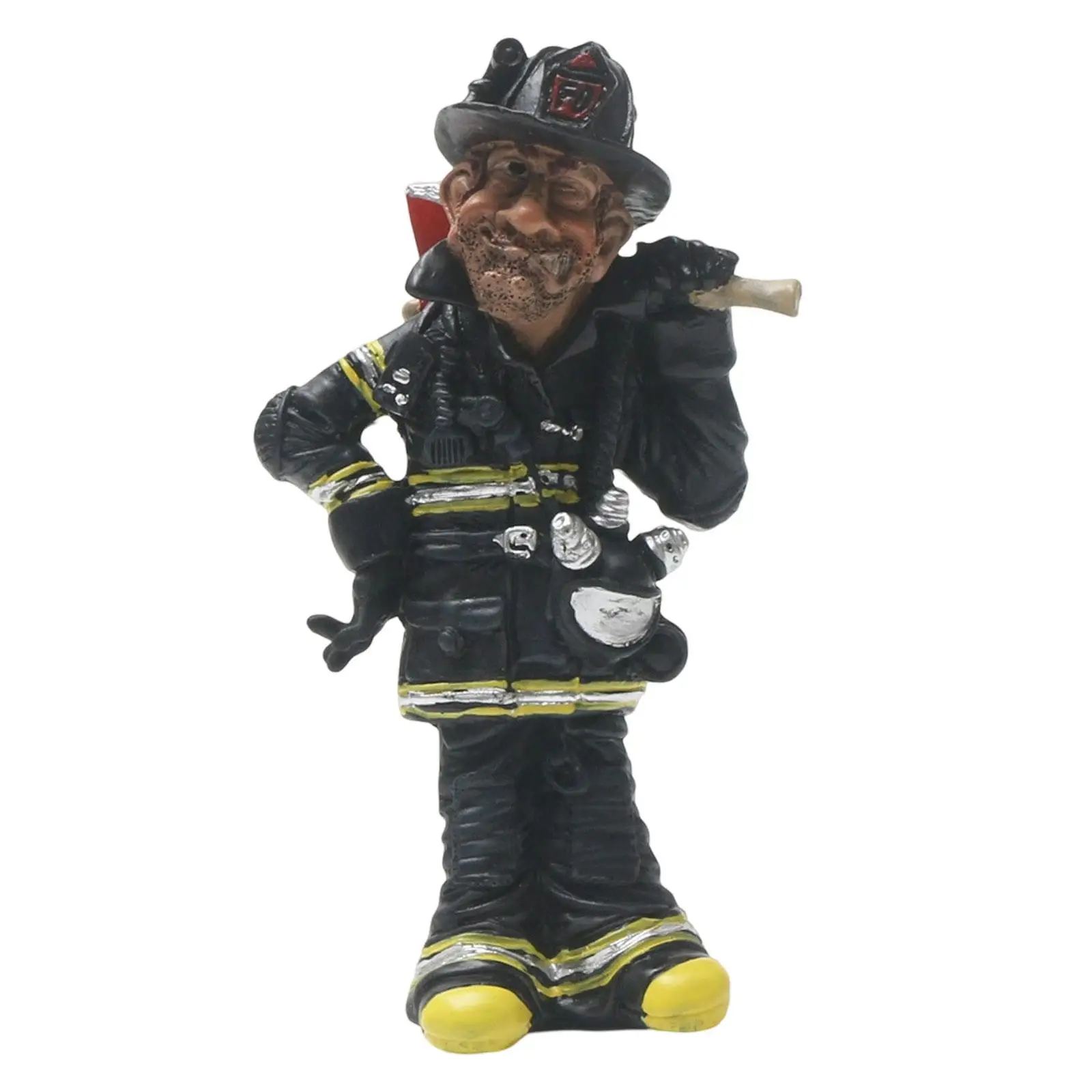 Firefighter Statue Figure Sculpture for Living Room Farmhouse TV Cabinet