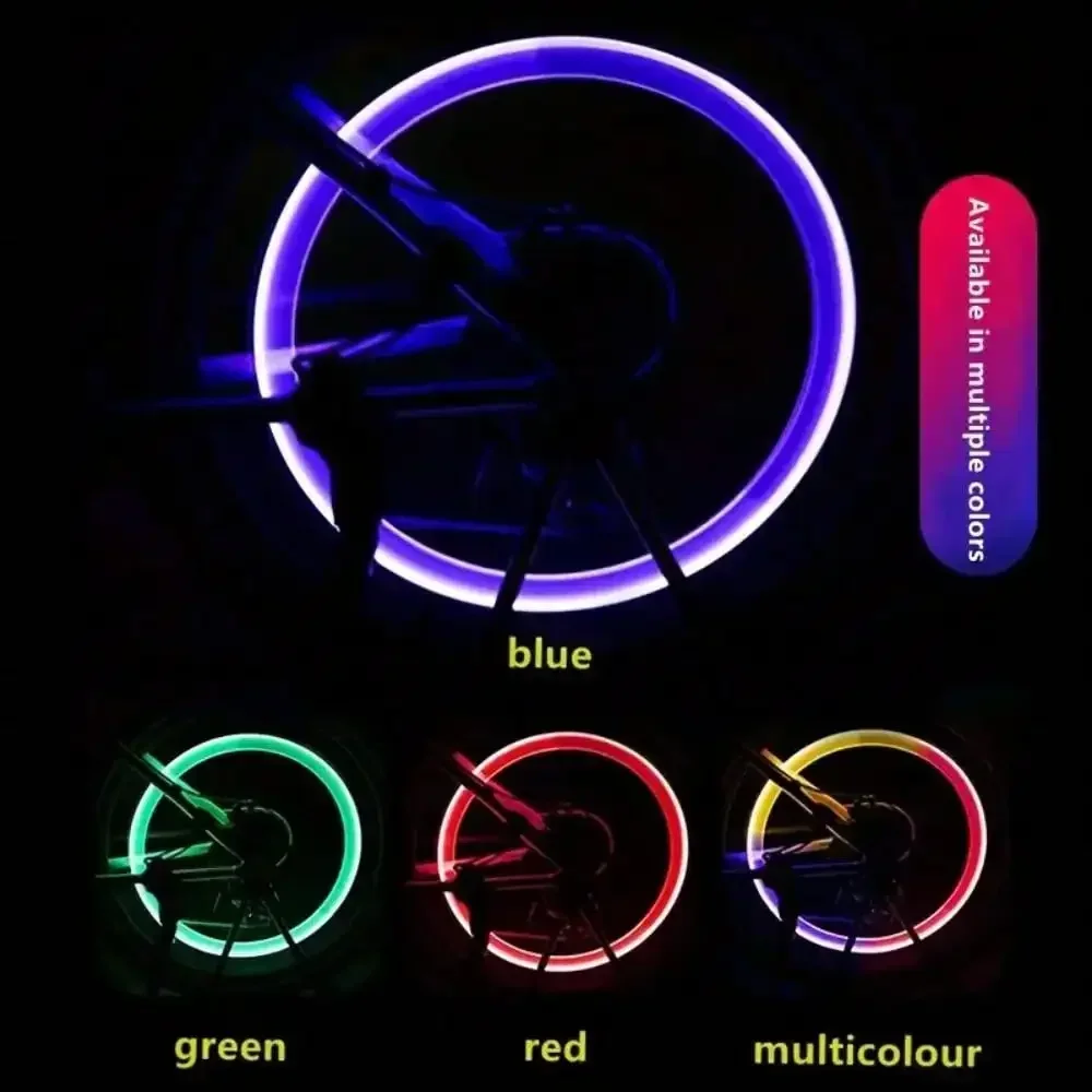 4Pcs Tire Valve Cap Lights For Car Motorcycles Bicycles Electric Vehicles