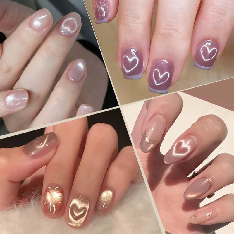 6Pcs Cat Magnetic Nail Magnet Set with Flexible Iron Wire For Creating Heart & Ingot Shapes On Nails Nail Art Accessories Tools magnetic nail art tools magnetic nail tools