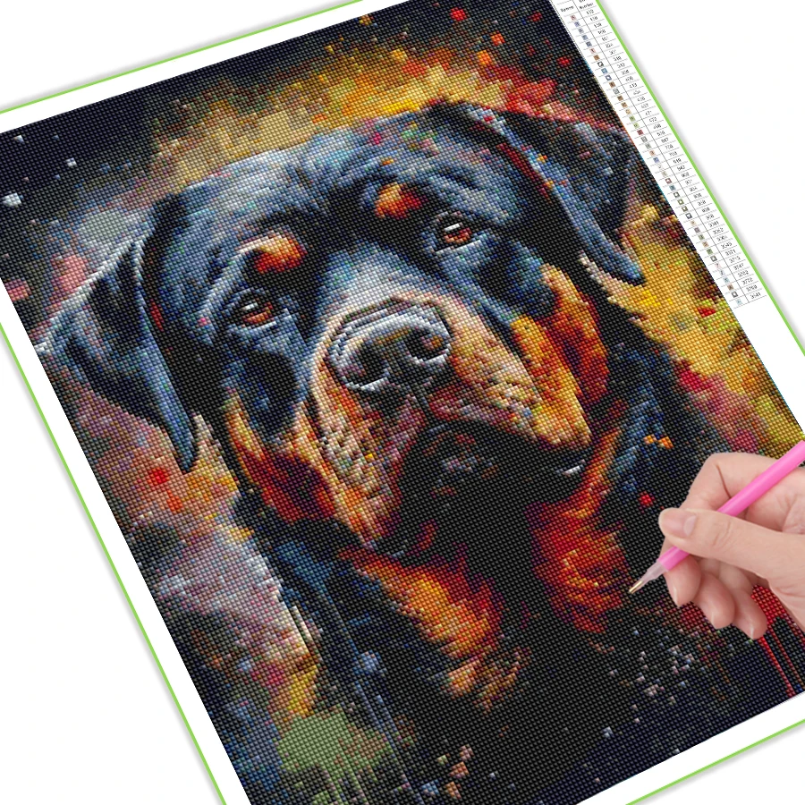 Graffiti Pet Dogs Diamond Painting Diy Full Drill Mosaic Arts Rhinestone Embroidery Abstract Animals Picture Wall Decor AA4709