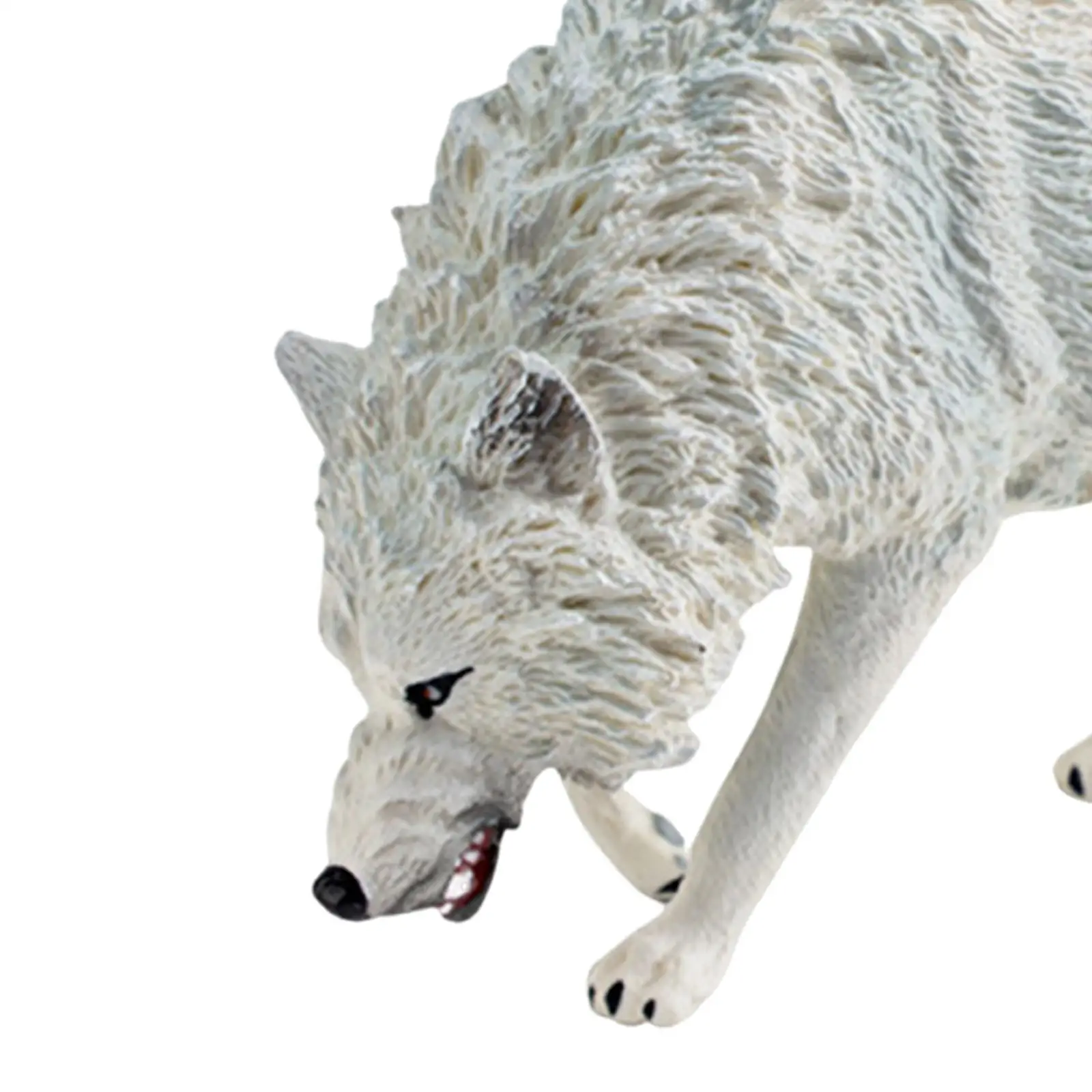 Mini Wolf Figurine Home Decor Hand Painted Model Collection Educational Toy for 5