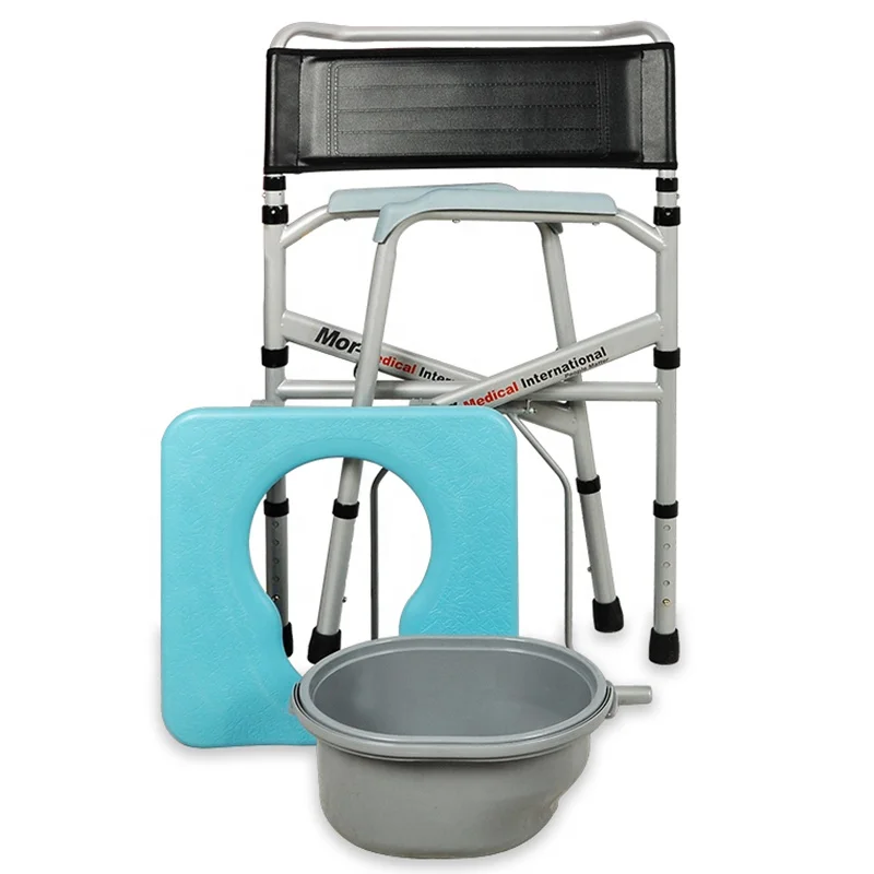 Factory cheapest hospital adult elderly disabled foldable portable toilet commode shower chair 4