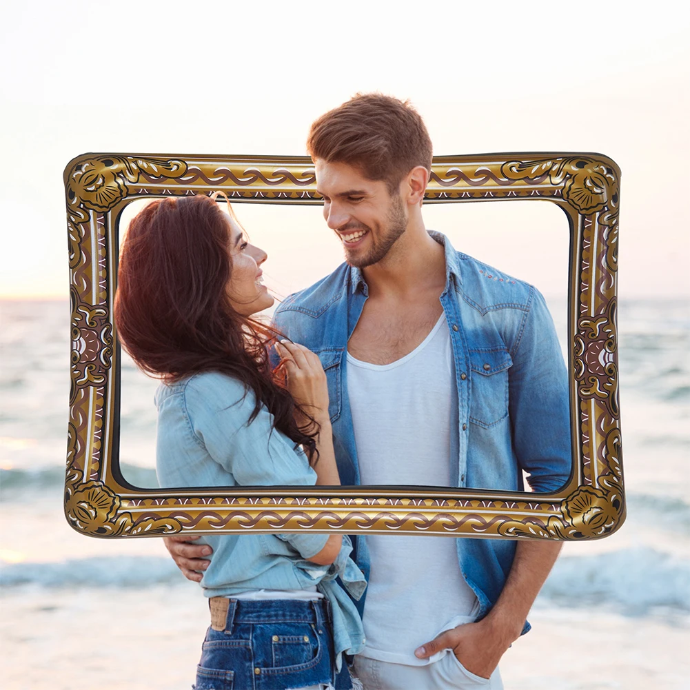 Description Picture 6 of itemPVC Inflatable Selfie Frame Beautiful Photo Booth Props Chic Photo Props for Wedding Birthday Party Supplies