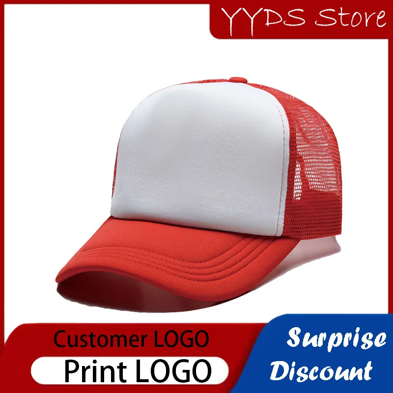 Custom Printed Logo Unisex Mesh Baseball Cap Snapback Hat Ladies Kids Hip Hop Hat Parent-Child Maternity Kids Sun Hat Text Gift