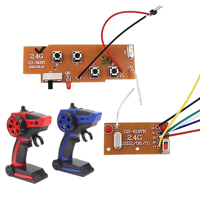 Émetteur 2.4GHz avec joysticks et antenne, adapté au contrôle précis et fiable du tank robot RC.