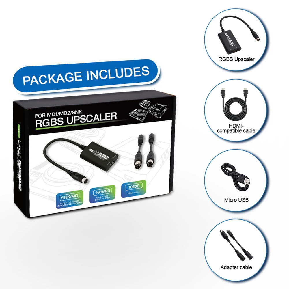 HDMI ȣȯ  ܼ RGBS HD TV  ̺ ø, ȭ  ġ , SEGA MD1 MD2 SNK  ׼
