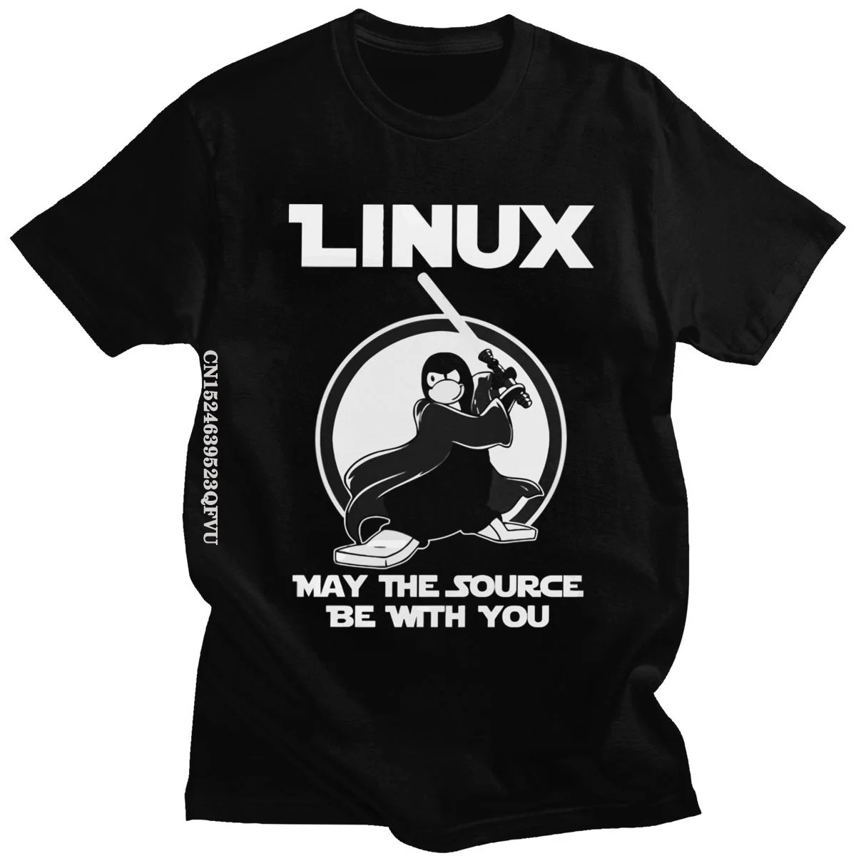 

Linux Tshirt Men May The Source Be With You T Shirt Programmer Computer Developer Geek Nerd Tshirts Women Men Cotton Tee Tops