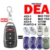 100% Clone DEA MIO TD2 TD4 GT2M GT4M PUNTO-4 433-1 433-2 433-4 Garage Remote Control 433MHz Fixed Code Garage Door Opener 1