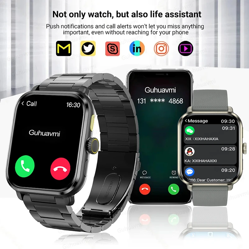 2024 Smart Watch damski Ultra Series 9 bransoletka Smartwatch IP68 wodoodporny ekran 1.85 cali do ładowania dla Androida ios