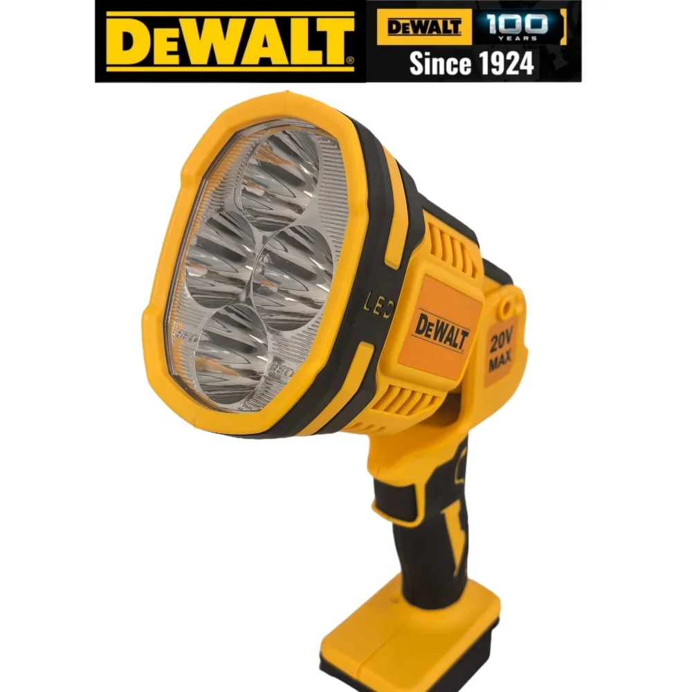 DEWALT 20V 1500 루멘 핸드헬드 스포트라이트 LED 작업등(회전식 헤드 포함) 508 야드 거리