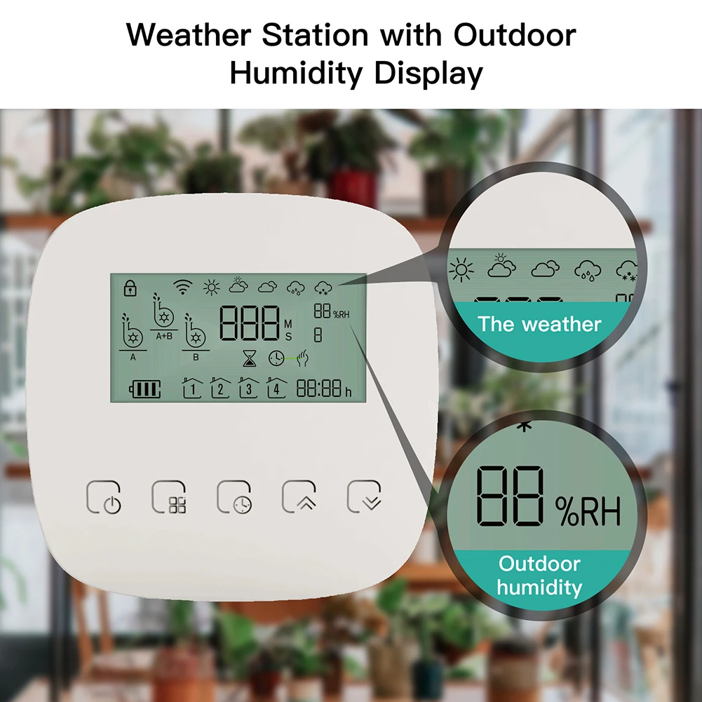 Tuya WiFi Digital Water Timer Intelligent Automatic Micro-drip Irrigation Controller with Solar Panel for Garden Watering System