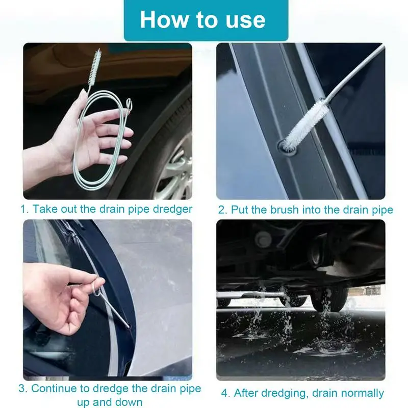 Drain Cleaning Brush Non-Slip Ac Vent Cleaning Tool Flexible Dredging Tool Portable Household Gadgets for Sewage Unclogging