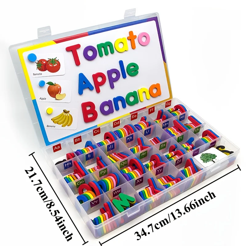208pcs Magnetic Spelling Set Teaching Tool, Helpful for Teaching and Intellectual Development, Language Learning Teaching Aids - 4