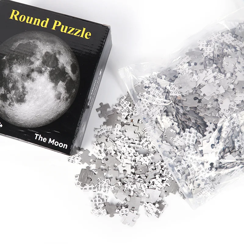 【Versatile】 Funny Puzzle 1000 Pcs Moon Challenge Games Learning Educational Puzzle Moon Puzzle Space Flat Puzzle Difficult Toys.