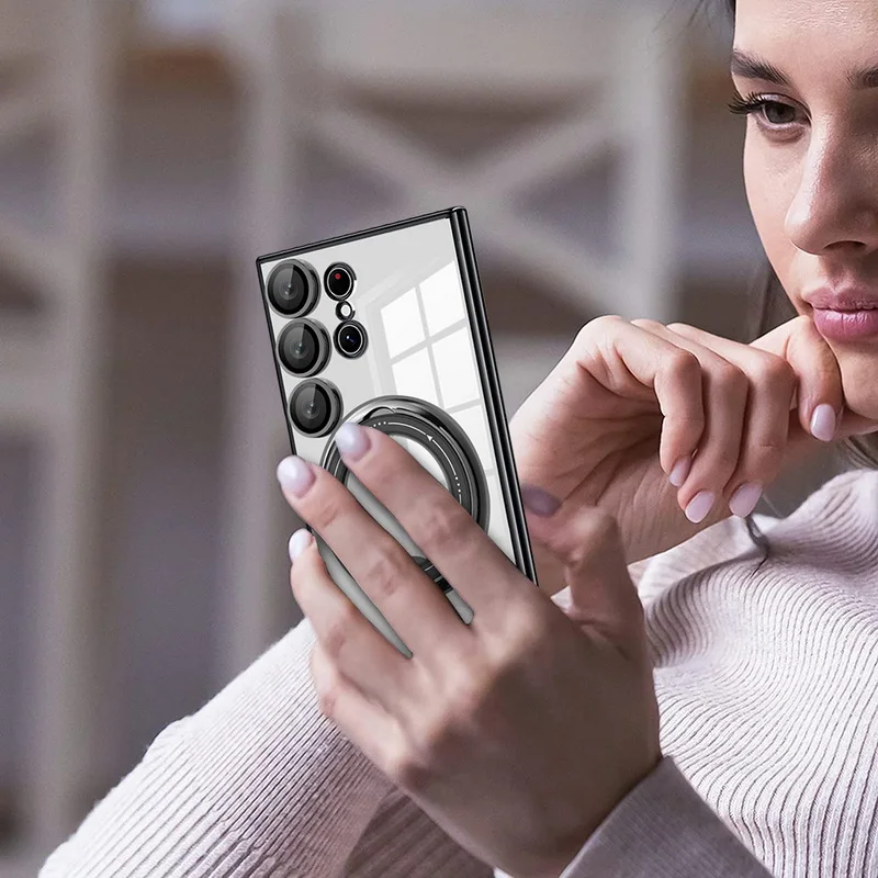 Magnetische Handyhülle Mit Ringhalter Für Samsung Galaxy Modelle_voghion.com