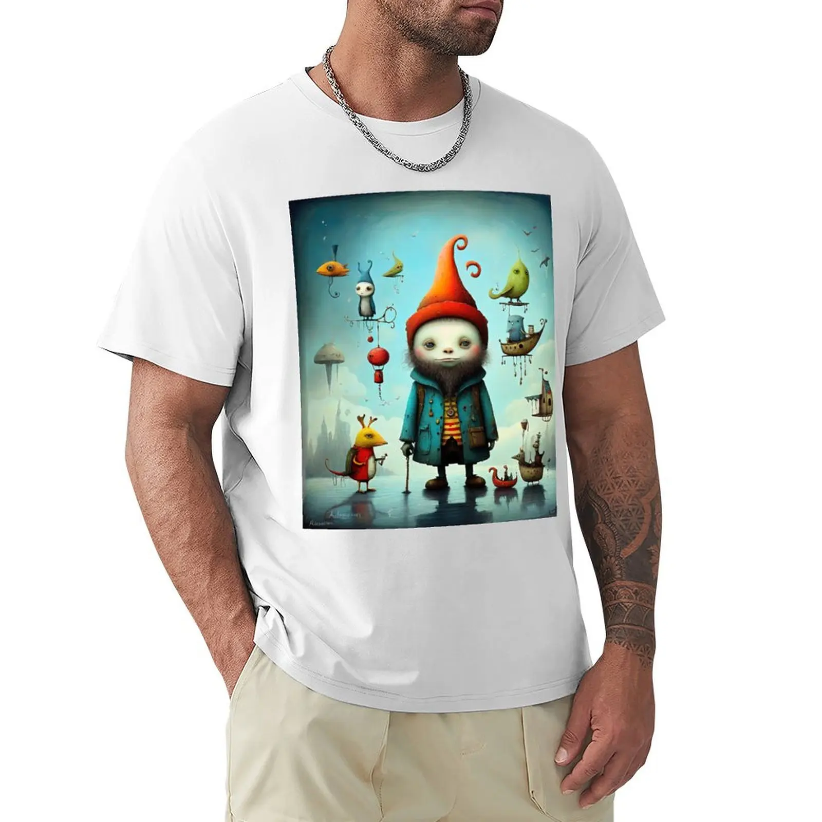 

The animals of the enchanted planet, kids, cute, art, cool T-shirt heavyweights oversized oversized t shirts for men