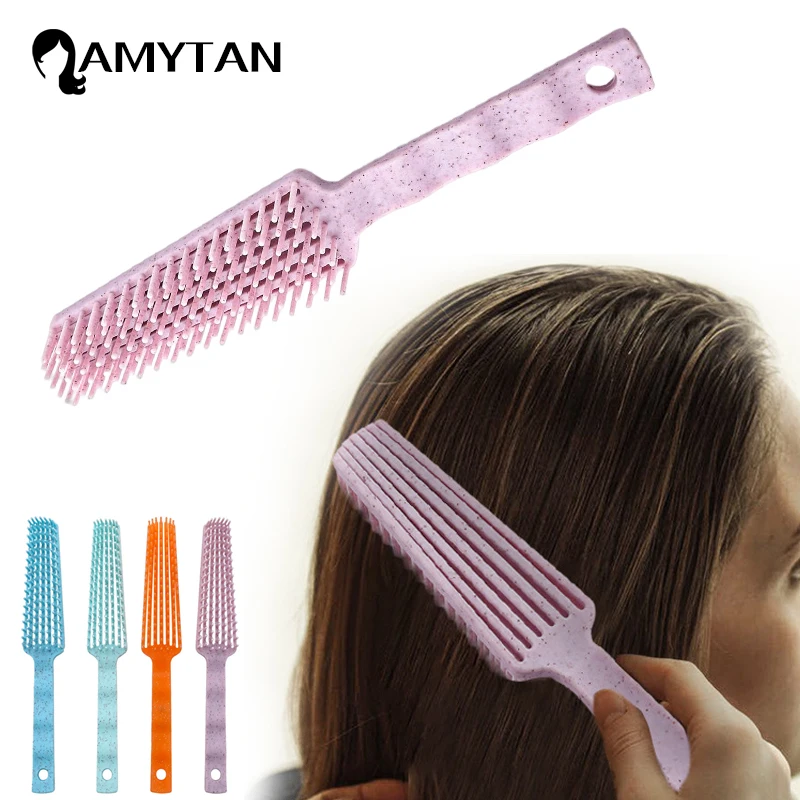 Detangling Hair Brush Scalp Massage Comb Wheat Straw Ribs Comb
