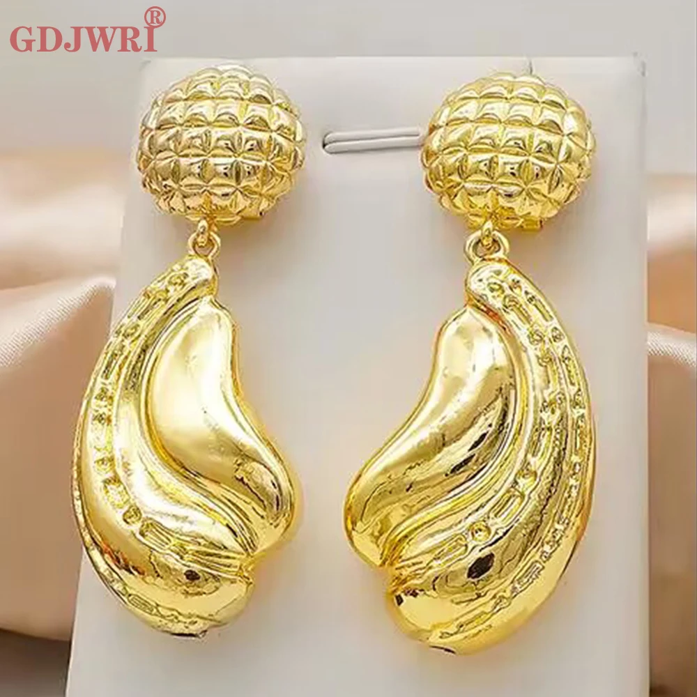Jewellery 2021 Fashion Round Shape Jewelry For Women Big Earrings Costume For Wedding Party  Gift Trendy Earings