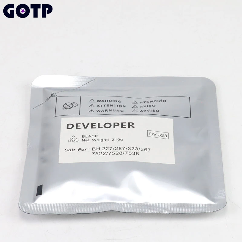 1PCS DV323 Bizhub BH323 BH367 BH287 BH227 BH7522 BH7536 BH7528 BH323 For Konica Minolta Developer Powder Compatible