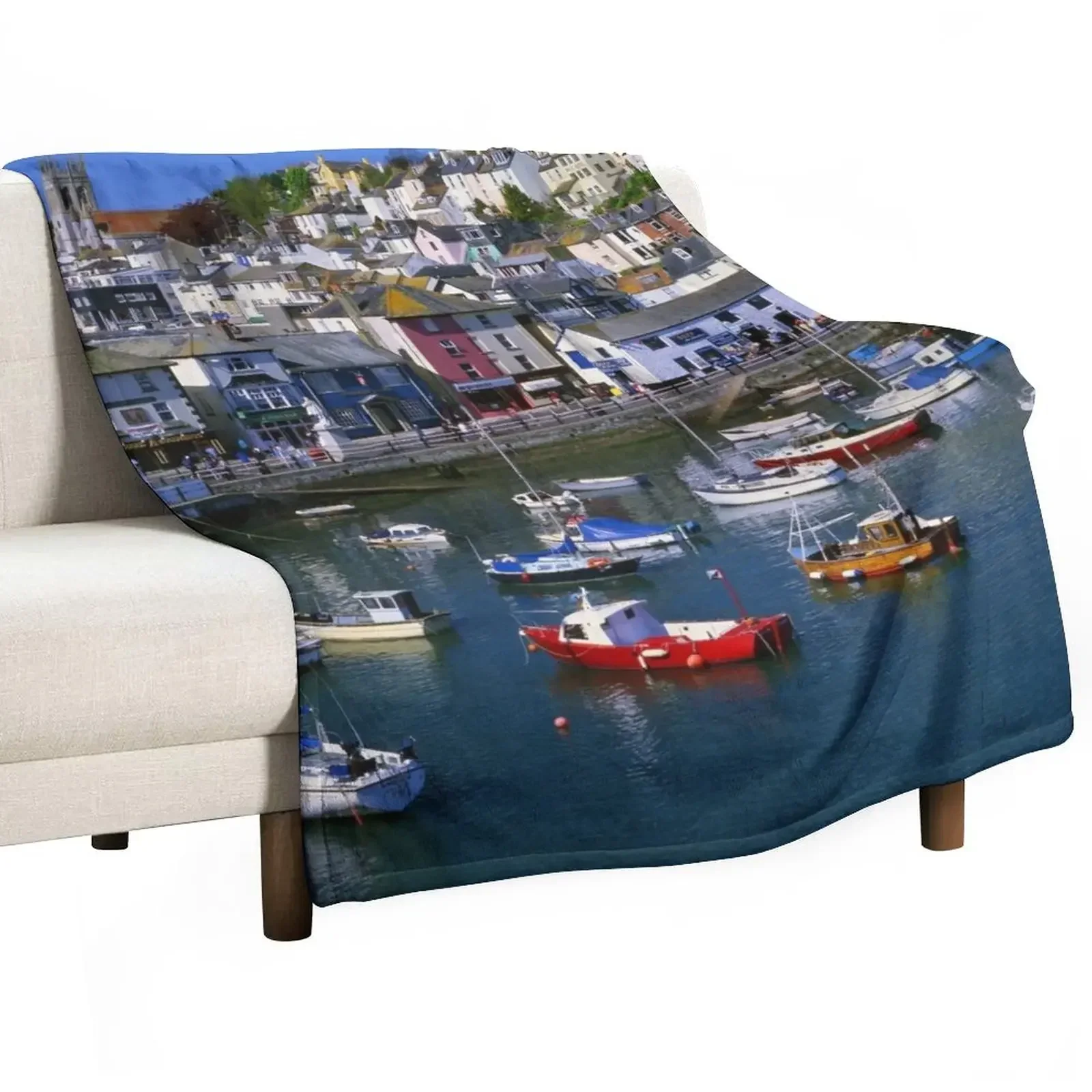 

Brixham Harbour Throw Blanket Flannels Nap Blankets