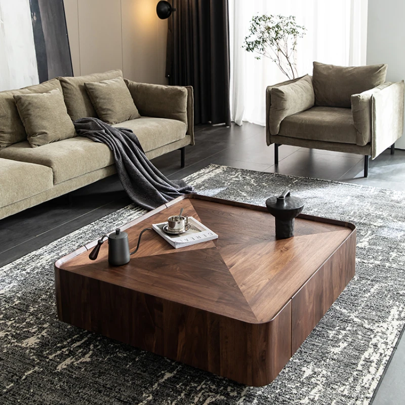 Wooden Low Square Coffee Table