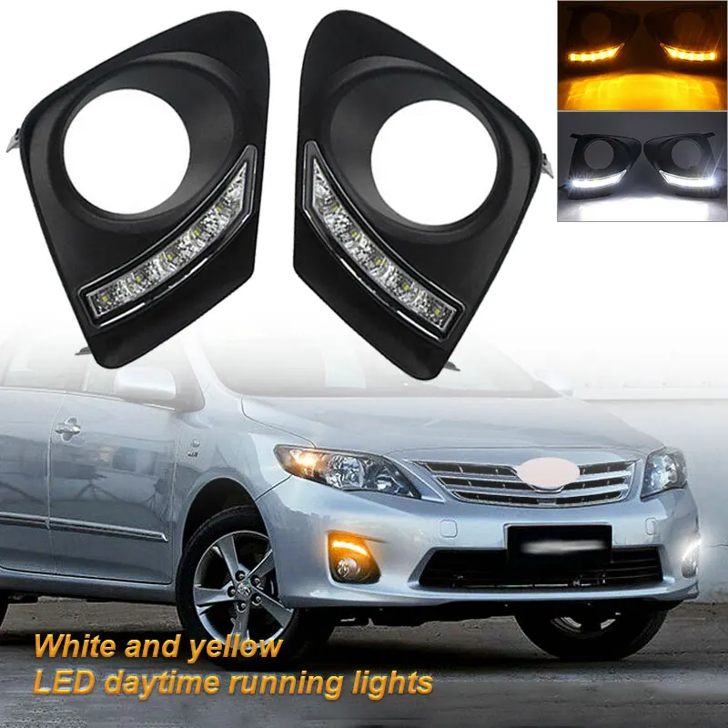 

1Set For Toyota Corolla Altis 2011-2013 LED Daytime Running Light DRL Fog Signal Lamp Frame