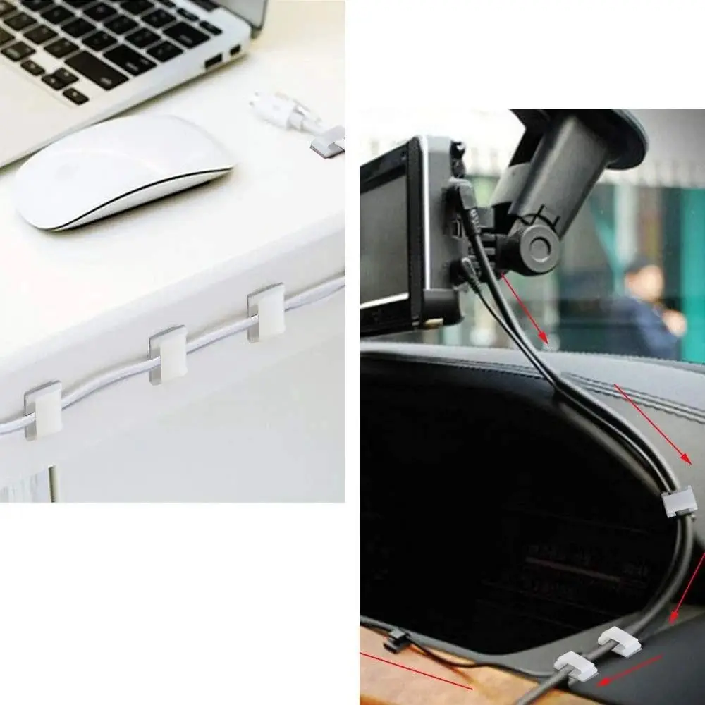 Self-adhesive Wire Bundle Holder Tie Mount Clip for10mm Wide Fix LED Strip Lights Connector Suitable Led Strip Holder