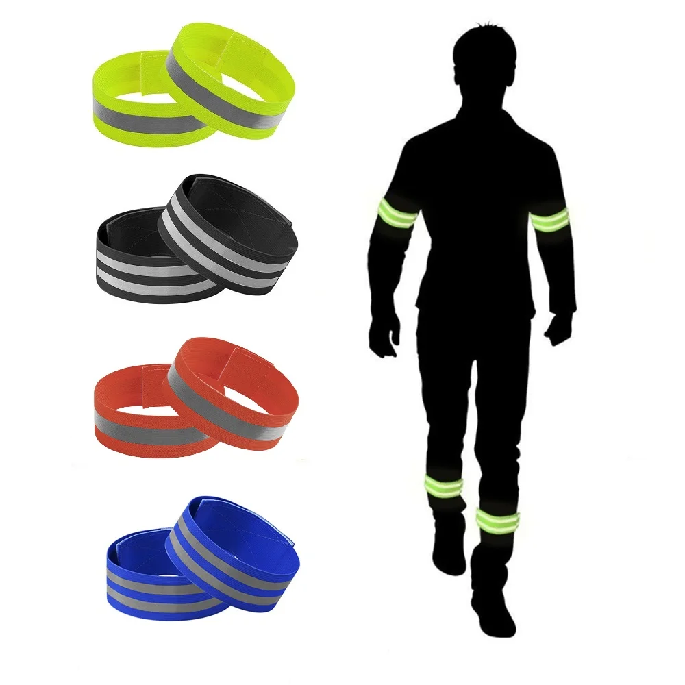 Reflective Straps Elastic Armband Wristband Ankle for Night Sports