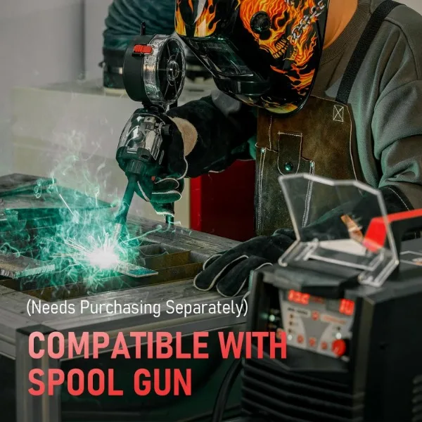 YESWELDER Digital MIG-205DS MIG Welder,200Amp 110/220V Dual Voltage, Gas Gasless MIG Welding Machine MIG/Lift TIG/ARC