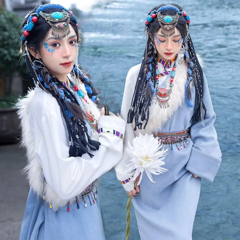 

Photographic Studio New Tibetan Robe Clothing Daily Photography Ethnic Clothes