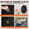 VEVOR Half Exercise Ball Trainer 26 inch Balance Ball Trainer 1500lbs Capacity Stability Ball Yoga Ball with Resistance Bands 5