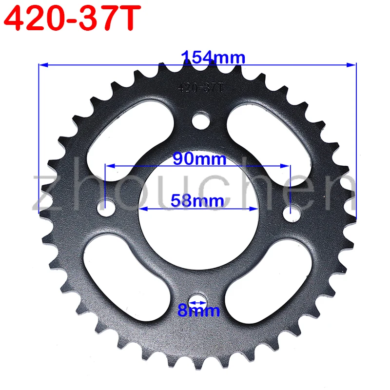 420/428 Chains 58MM 37T/41T/48T Motorcycle Chain Sprockets Rear Back Sprocket engine sprocket for ATV Quad Pit Dirt Bike Motorcycle Motor Moped