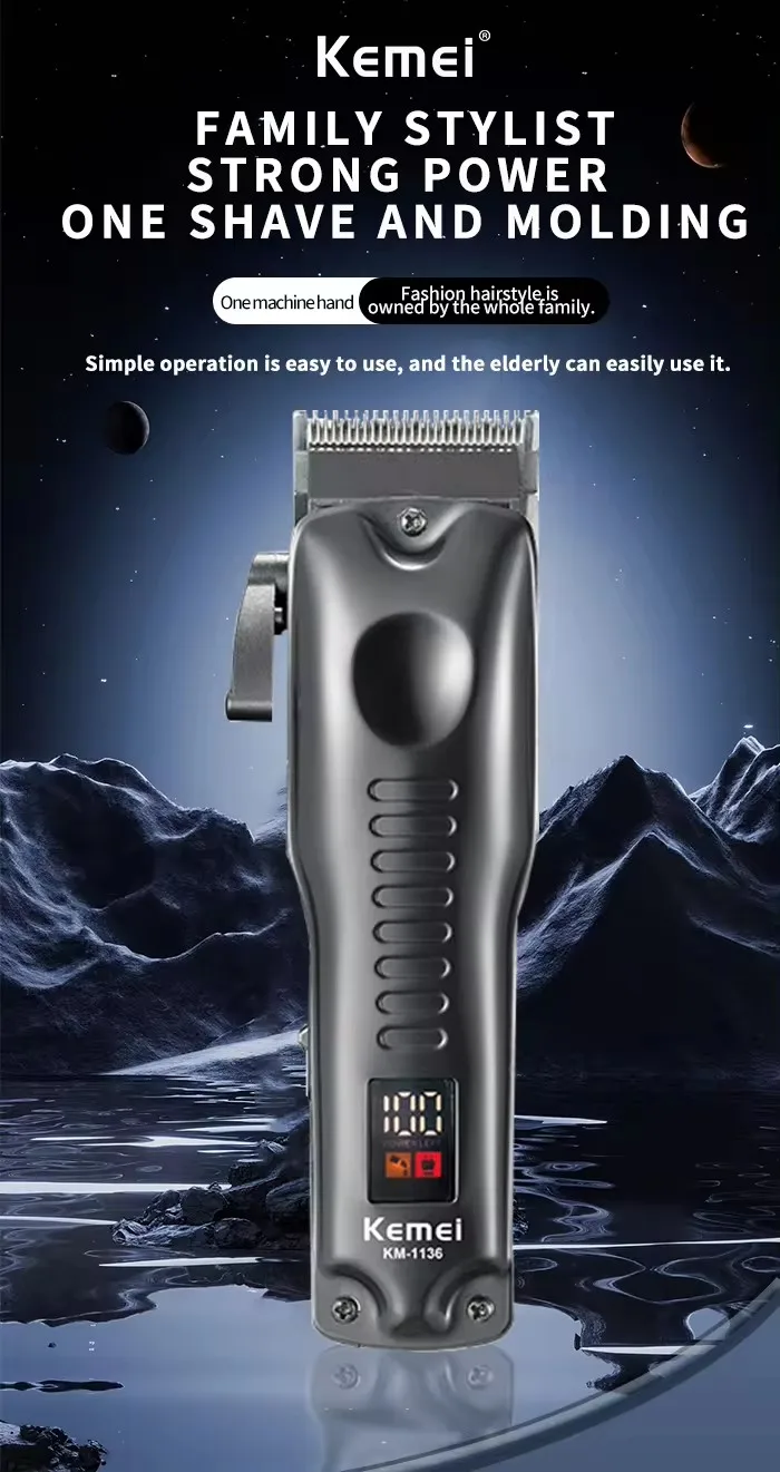Tuns electric profesional fără fir pentru bărbați, reîncărcabilă, pentru barbă, reglabil, kit de tuns hine_voghion.com