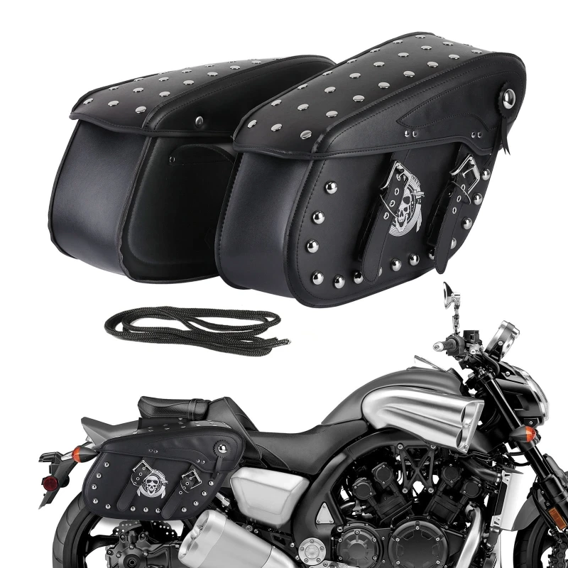 

Мотоциклетные боковые сумки, водонепроницаемая седельная сумка из искусственной кожи, чемодан для хранения инструментов, 1 пара