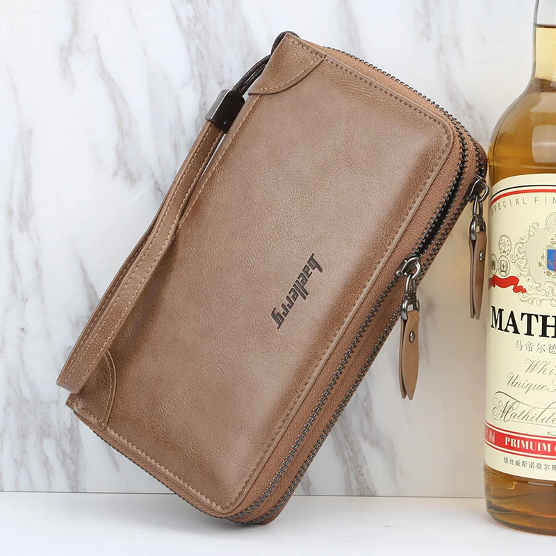 Baellerry Men's Long Purse Men Wallets Double Zipper Men Clutch Wallets Business Large Capacity High Quality Brand Male Purse 5