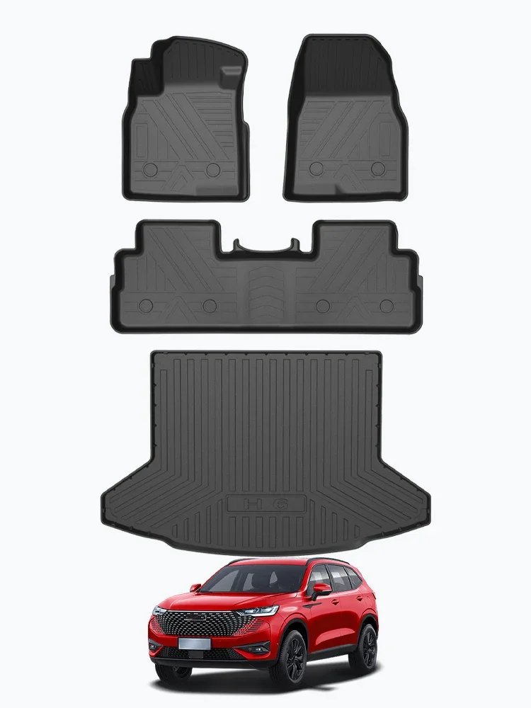 

for Haval H6 2021 2022 3th NEW TPE 3D Car Floor Mats Trunk Pad Waterproof Protect All Weather Carpet Accessories