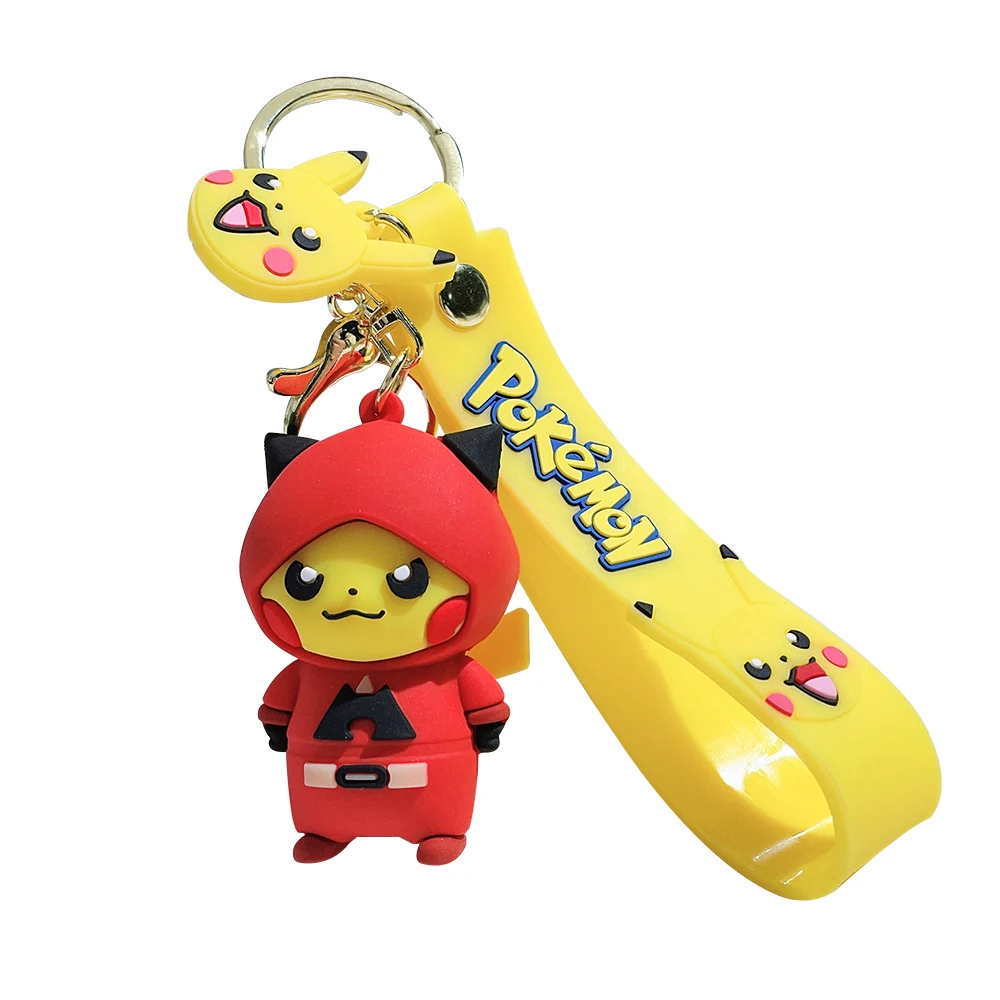 

Kawaii Pokemon Ninja Pikachu Keychains Cartoon Key Holder for Backpack Anime Keyrings Cute Figure Periphery Accessories Gifts