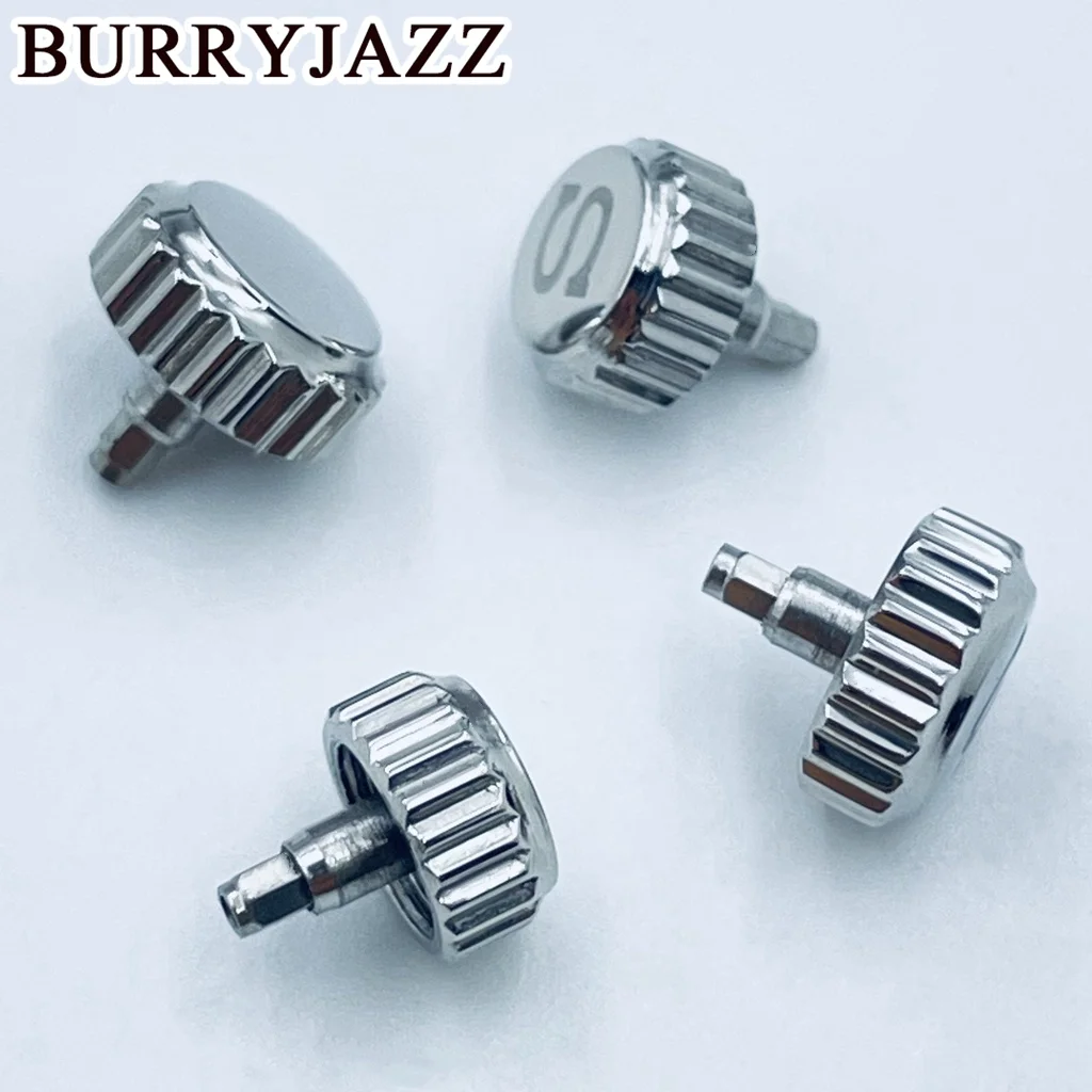 Silver Watch Crowns Watch Parts Replacement For NH34 NH35 NH36 Movement Stainless Steel