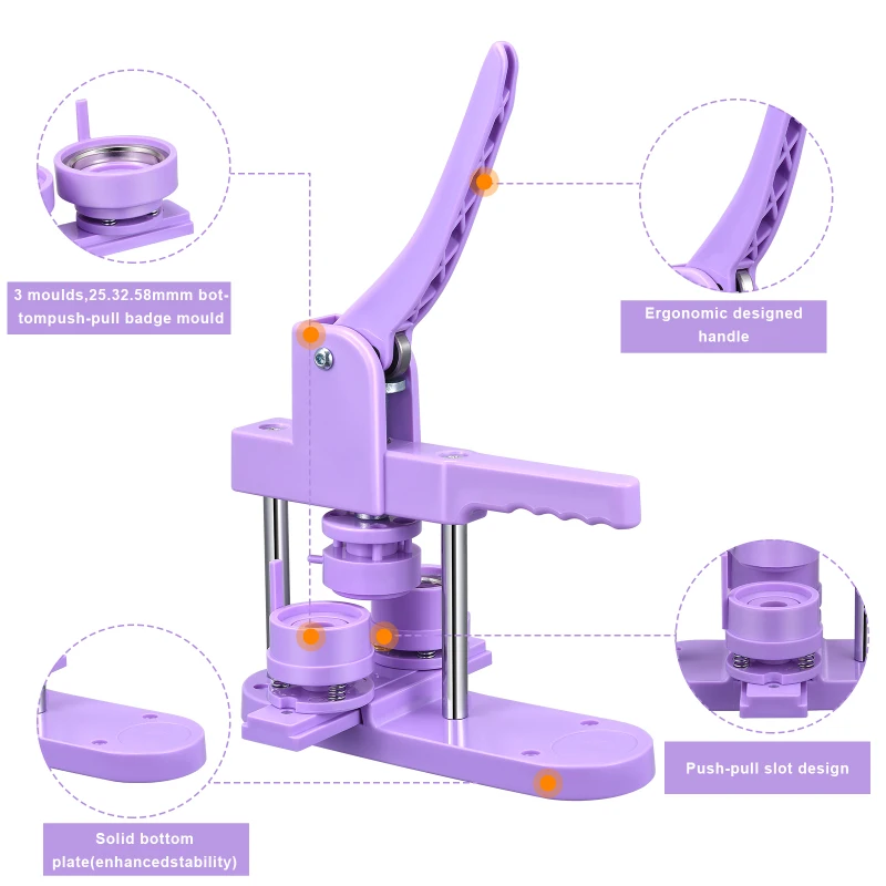 Badge Maker and Button Maker Machine 400PCs 25mm 32mm 58mm