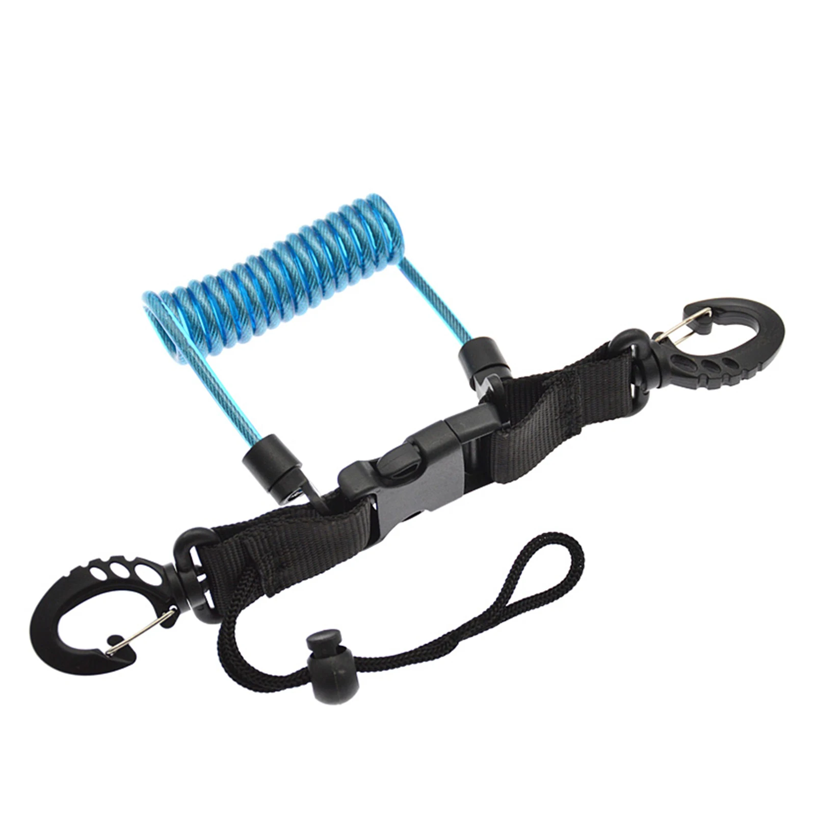 Spiral Coil Cable Anti-lost Camera Flashlights Safety Leash for Diving Snorkelling Surfing Kayaking camera cable leash