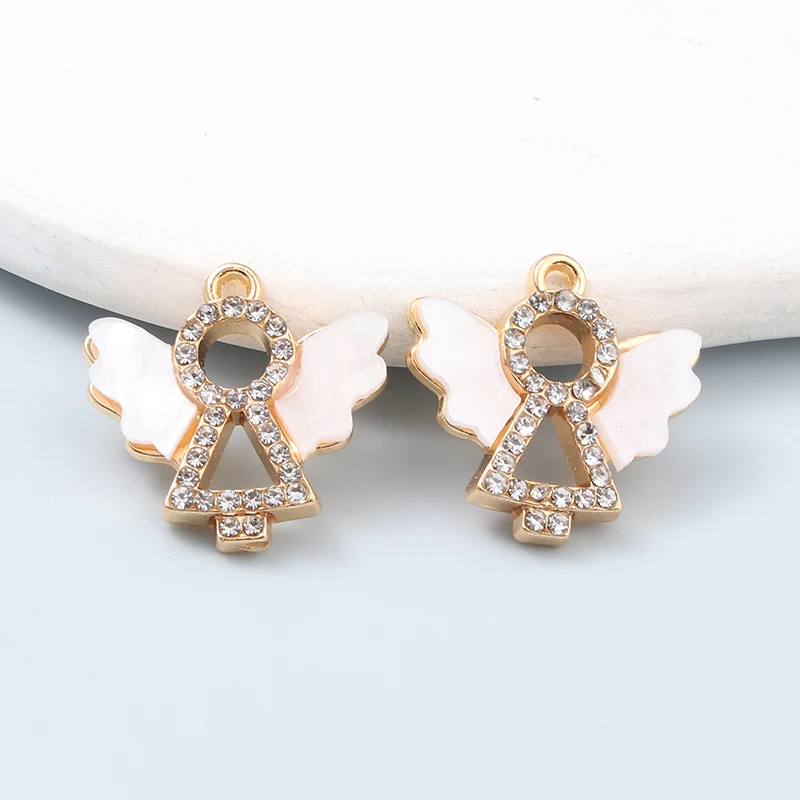 

10 шт., эмалевые подвески в виде маленьких крыльев