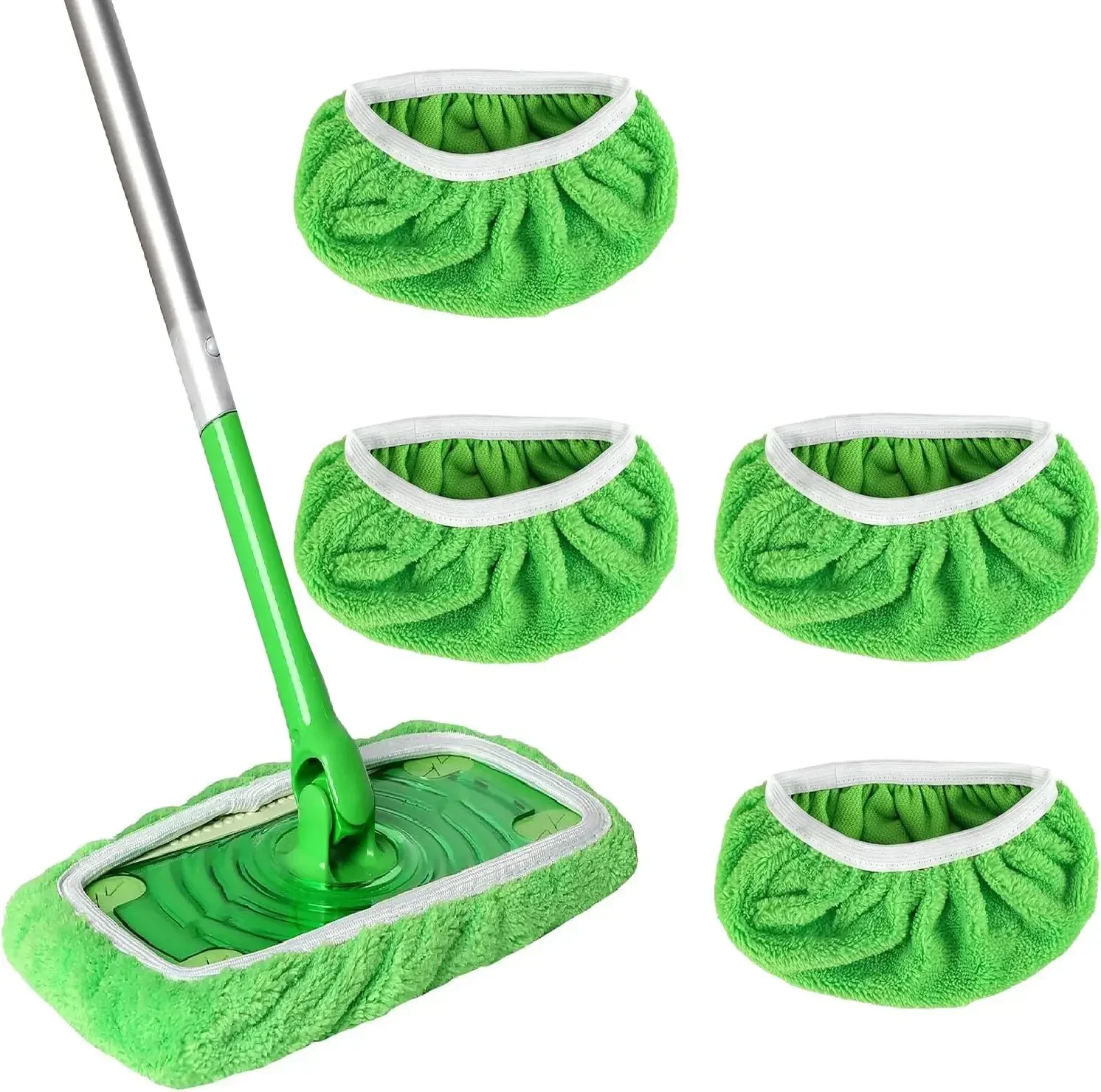 Description Picture 6 of itemUltra-absorbent Microfiber Cleaning Cloths for Sweeper, Green, Reusable and Replacement Mop Pads for All Floors and Furniture